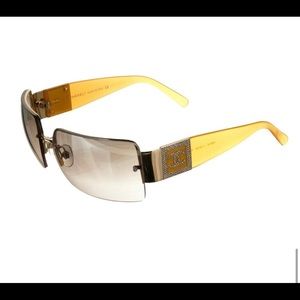 Yellow RARE Gold Chanel 4095-B Swarovski CC Logo